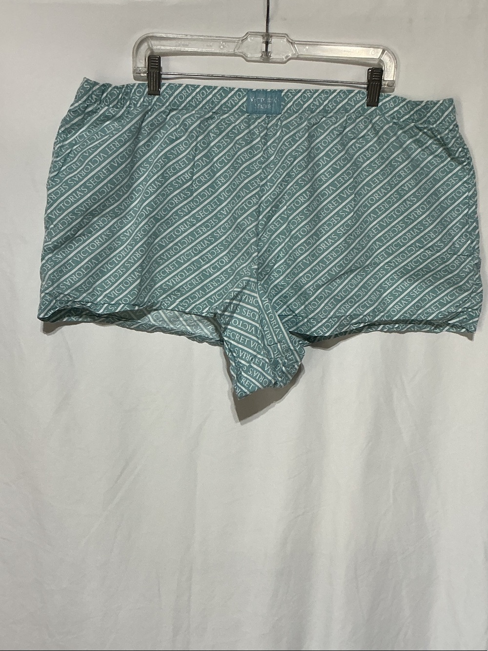 Victoria's Secret Teal Logo Pajama Sleep Shorts Sz XXL